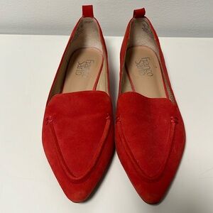 Franco Sarto red suede flats